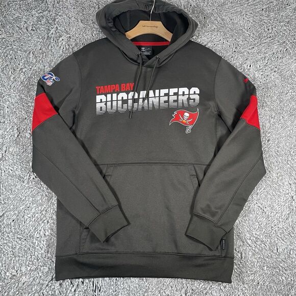 Tampa Bay Buccaneers Hoodie Men's Medium Nike NFL On Field Apparel Gray Athletic - Picture 1 of 5